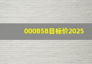 000858目标价2025