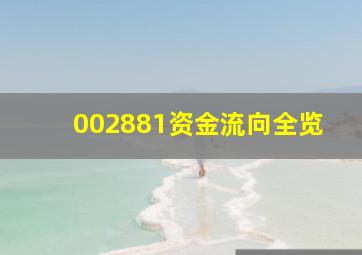 002881资金流向全览