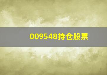 009548持仓股票