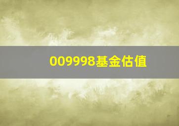 009998基金估值