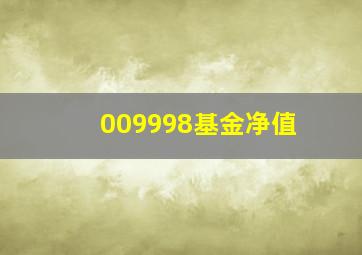 009998基金净值