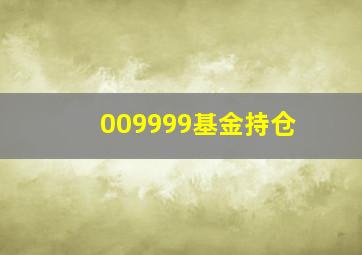 009999基金持仓