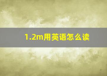 1.2m用英语怎么读