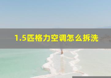 1.5匹格力空调怎么拆洗