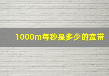 1000m每秒是多少的宽带