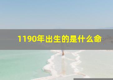 1190年出生的是什么命