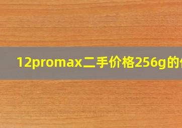 12promax二手价格256g的价格