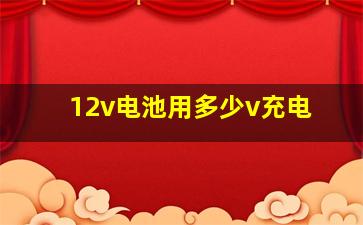 12v电池用多少v充电