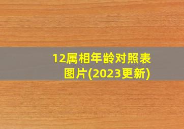 12属相年龄对照表图片(2023更新)