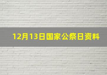 12月13日国家公祭日资料