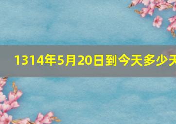 1314年5月20日到今天多少天