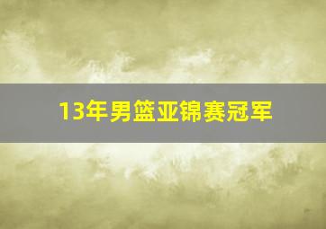 13年男篮亚锦赛冠军