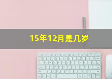 15年12月是几岁