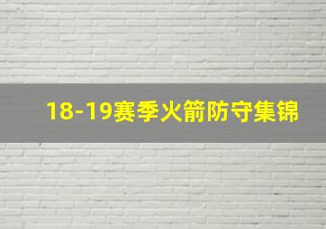 18-19赛季火箭防守集锦