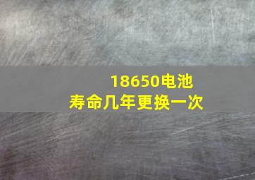 18650电池寿命几年更换一次