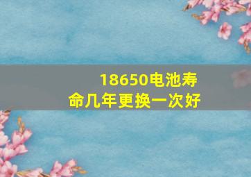 18650电池寿命几年更换一次好