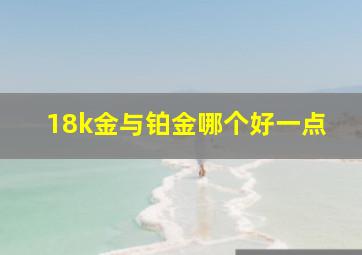 18k金与铂金哪个好一点