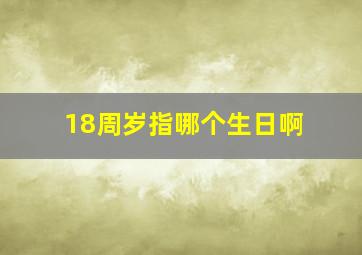 18周岁指哪个生日啊