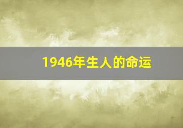 1946年生人的命运