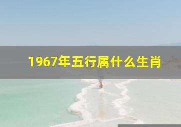 1967年五行属什么生肖