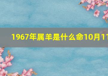 1967年属羊是什么命10月11