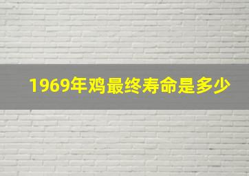 1969年鸡最终寿命是多少