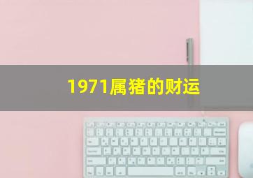 1971属猪的财运