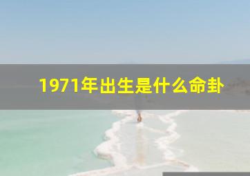 1971年出生是什么命卦