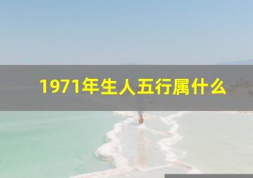 1971年生人五行属什么