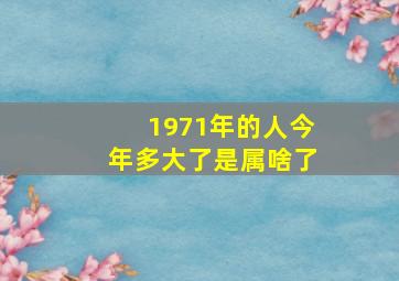 1971年的人今年多大了是属啥了