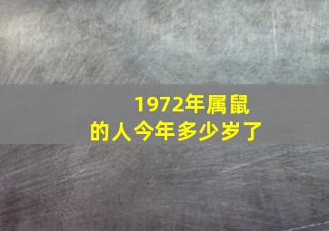 1972年属鼠的人今年多少岁了