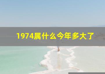 1974属什么今年多大了