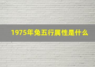 1975年兔五行属性是什么