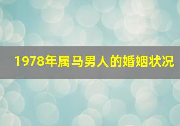 1978年属马男人的婚姻状况