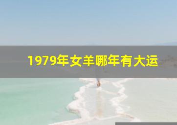 1979年女羊哪年有大运