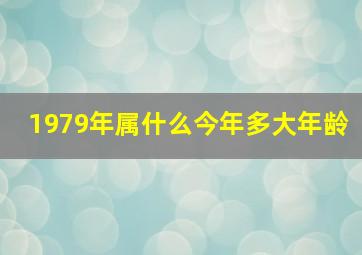 1979年属什么今年多大年龄