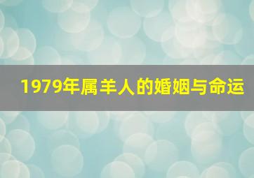 1979年属羊人的婚姻与命运