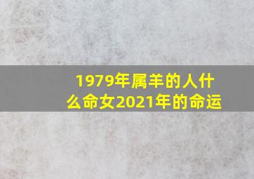 1979年属羊的人什么命女2021年的命运