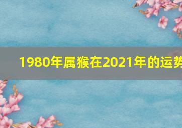 1980年属猴在2021年的运势