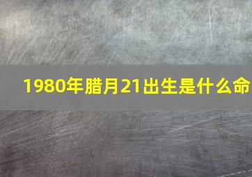 1980年腊月21出生是什么命