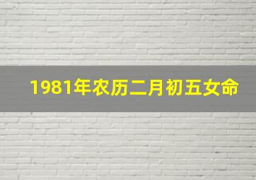 1981年农历二月初五女命