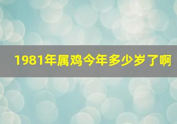 1981年属鸡今年多少岁了啊