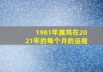 1981年属鸡在2021年的每个月的运程