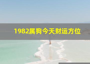 1982属狗今天财运方位