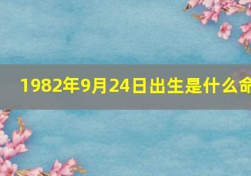 1982年9月24日出生是什么命