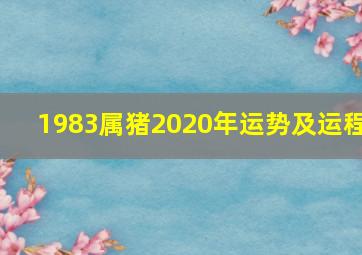 1983属猪2020年运势及运程