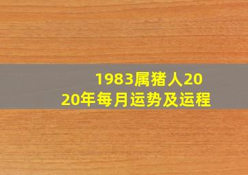 1983属猪人2020年每月运势及运程