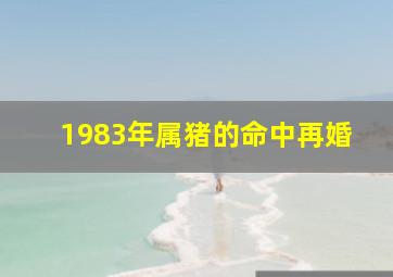 1983年属猪的命中再婚