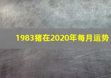 1983猪在2020年每月运势