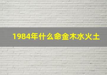 1984年什么命金木水火土